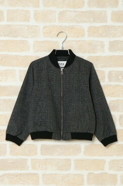 ikka 【キッズ】グレンチェックブルゾン(120~160cm) イッカ コート/ジャケット キッズアウター グレー【送料無料】