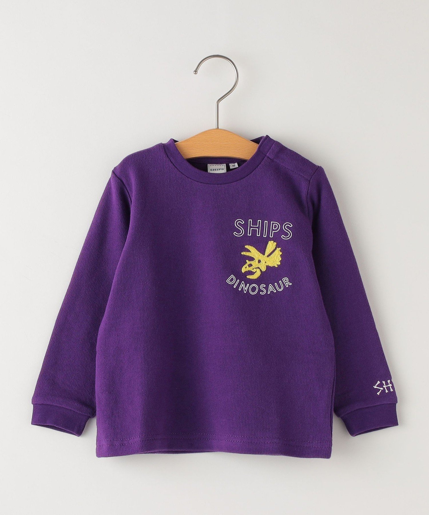 【SALE／50%OFF】SHIPS KIDS SHIPS KIDS:90cm / ミニ裏毛 恐竜 ワンポイント TEE シップス トップス その他のトップス パープル