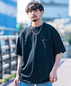 Goodwear Goodwear USAコットン*吸水速乾クルーネック半袖ポケット付きビッグTシャツ シルバーバレット トップス カットソー・Tシャツ【送料無料】