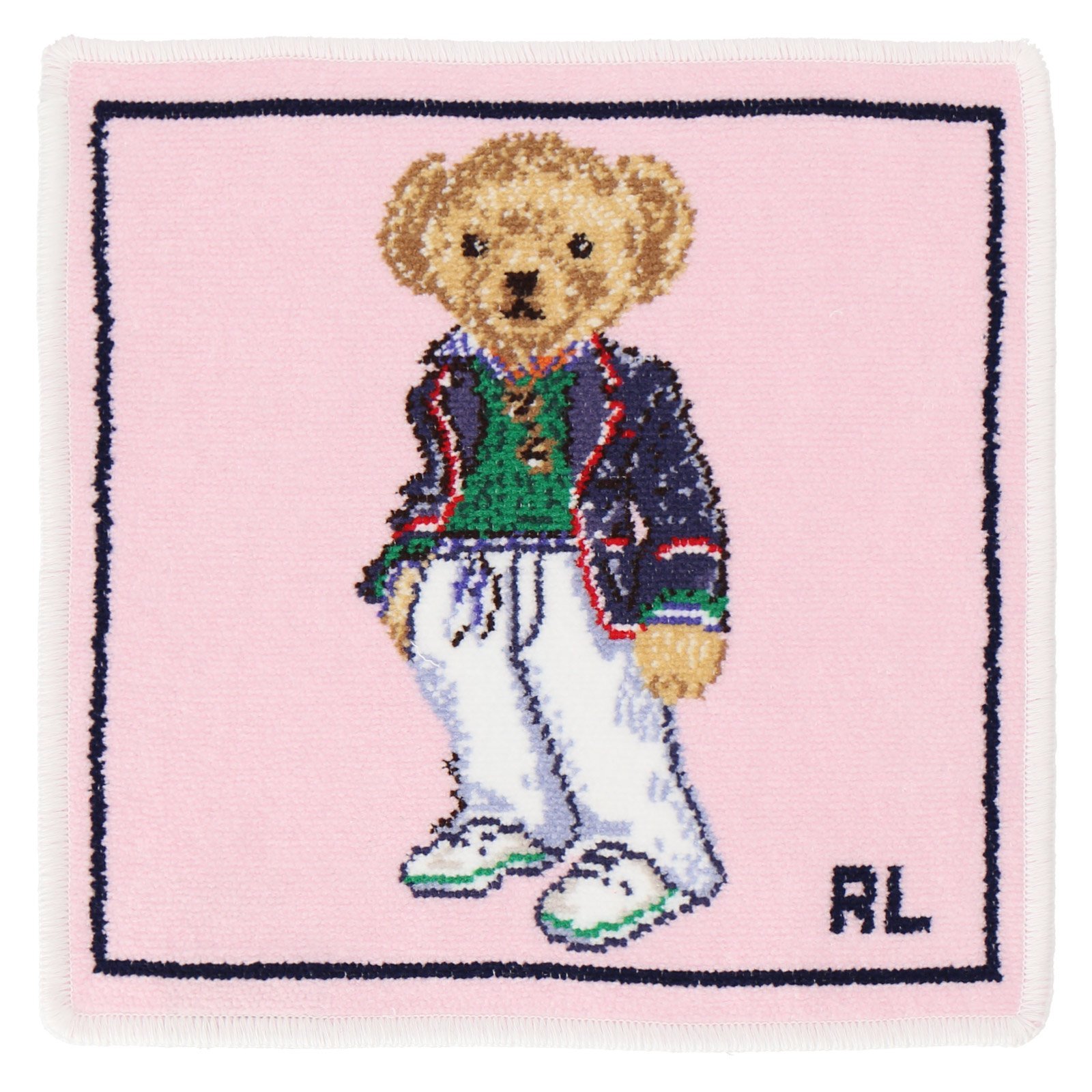 ラルフローレン ハンカチ（レディース） POLO RALPH LAUREN POLO RALPH LAUREN(ポロ ラルフ ローレン) シェニール織ハンカチ インターモードカワベ ファッション雑貨 ハンカチ・ハンドタオル ピンク ホワイト