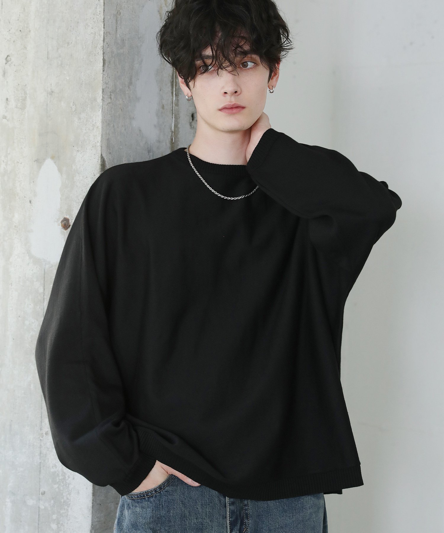 ASTRONOMY ハイゲージミラノリブショート丈ドルマンニット カジュアル トップス ニット ブラウン ホワイト ブラック ブルー グレー【送料無料】