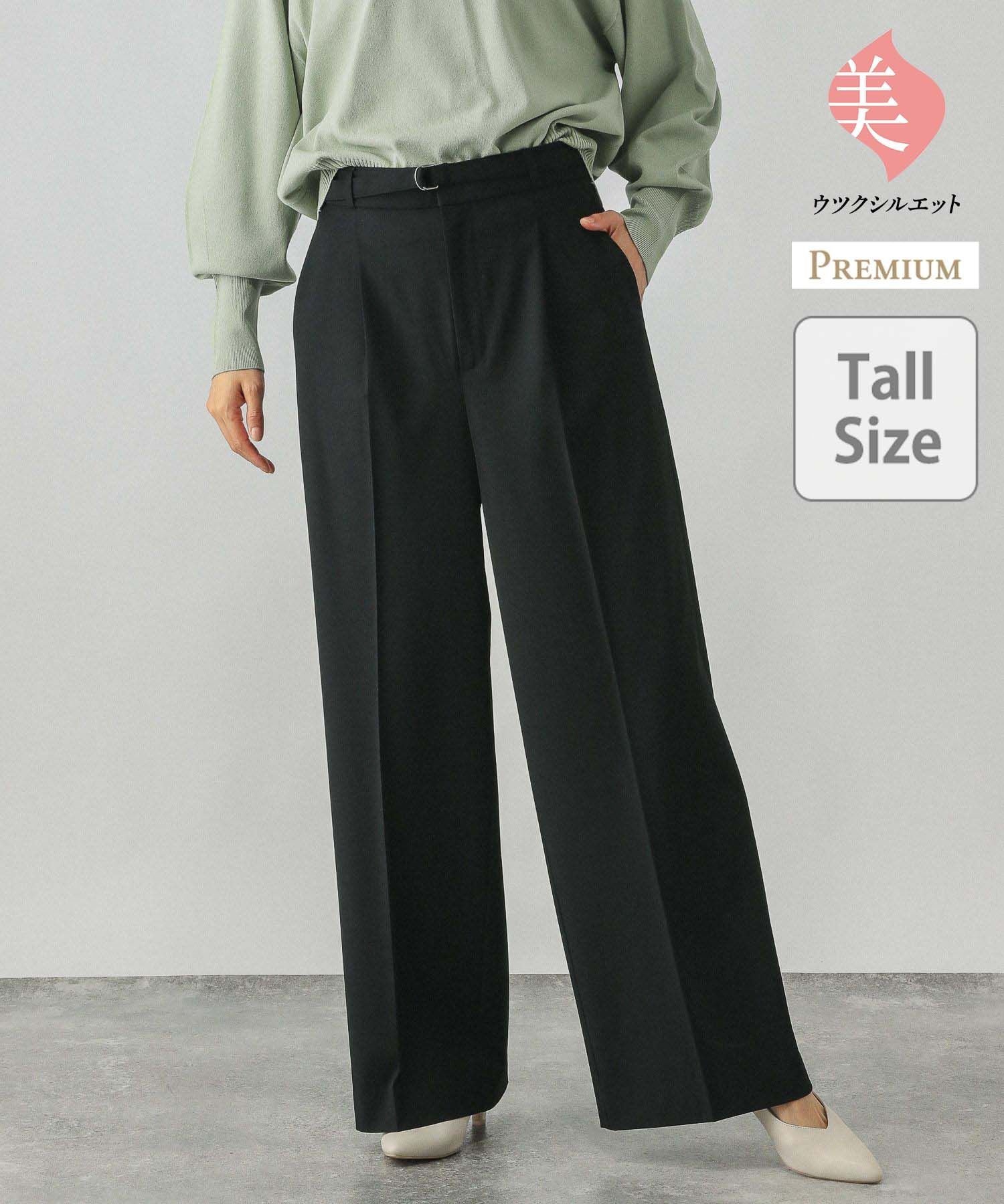 【SALE／40%OFF】GLOBAL WORK 一部店舗限定/ウツクシルエットプレミアムワイドパンツTall/252439 グローバルワーク パンツ その他のパンツ ネイビー グレー ベージュ ブラック【送料無料】 stylife-14904950 Rakuten Fashion サンプル画像2