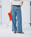 LEPSIM ストレートデニムパンツ レプシィム パンツ ジーンズ・デニムパンツ ネイビー ブルー グレー【送料無料】