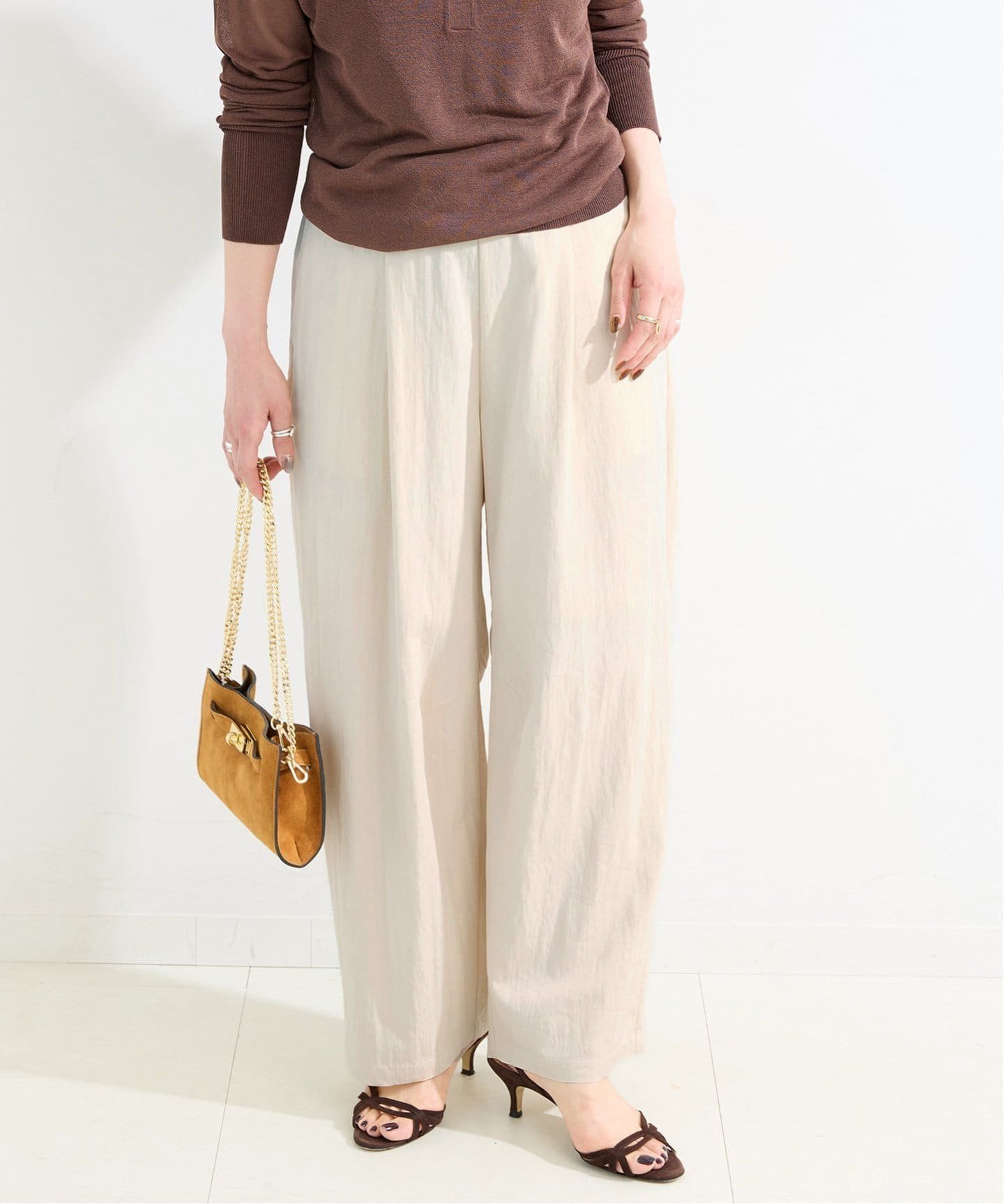 B.C STOCK 【WEB限定】手洗い可 / イージーパンツ ベーセーストック パンツ その他のパンツ ベージュ ピンク カーキグリーン【送料無料】のサムネイル