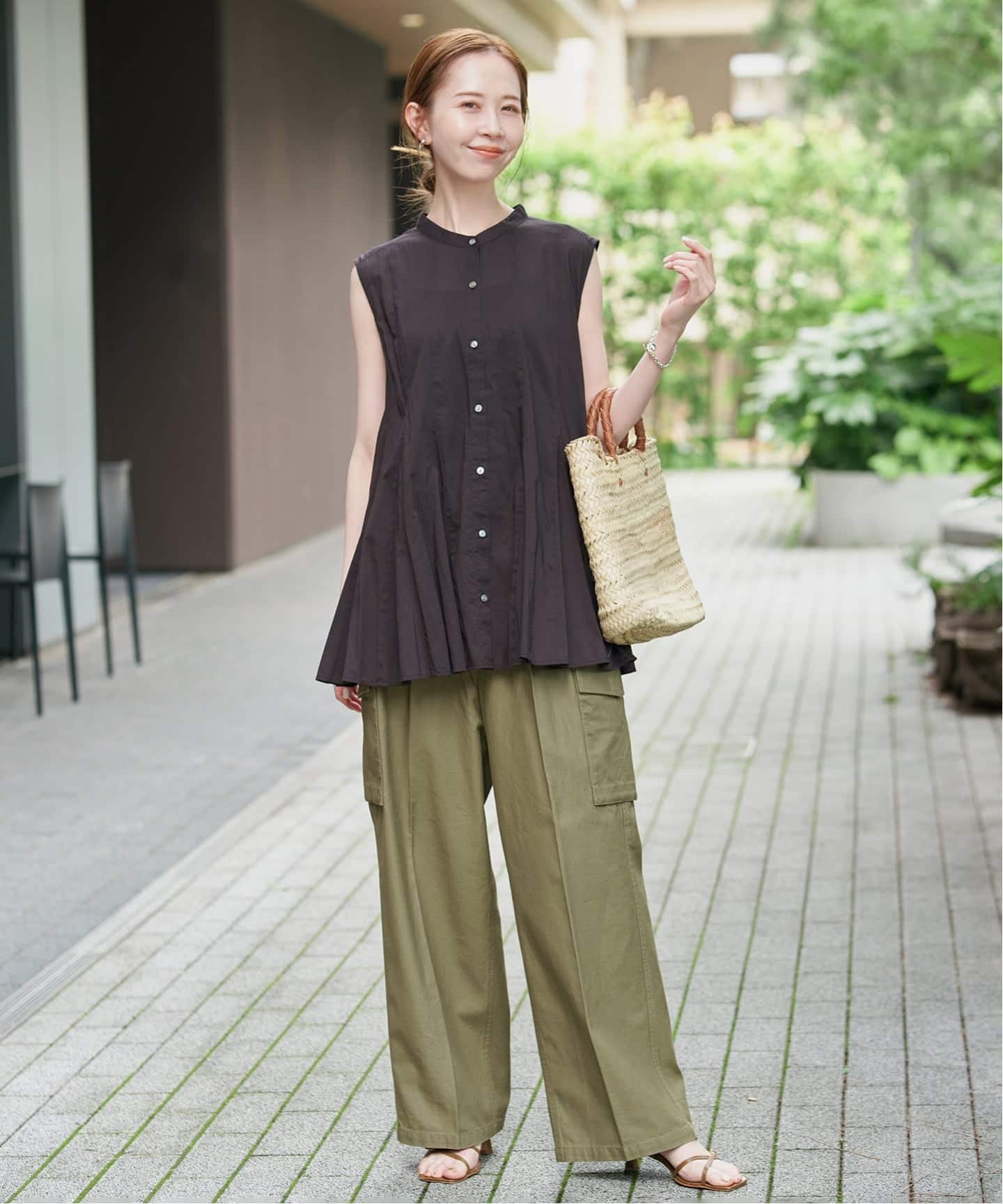 SLOBE IENA バックサテンミリタリーパンツ スローブ イエナ パンツ カーゴパンツ ネイビー カーキグリーン
