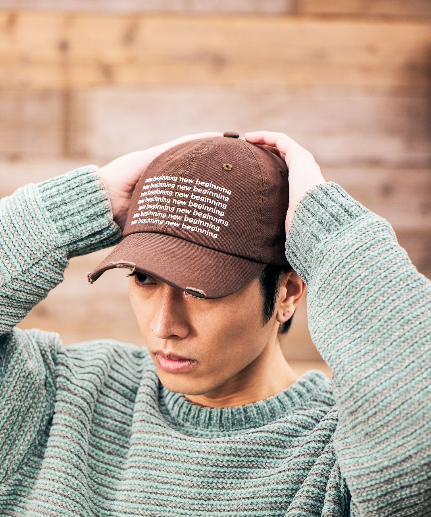 【SALE／52%OFF】BAYFLOW ダメージツイルロゴCAP ベイフロー 帽子 キャップ グレー ブラウン オレンジ ピンク