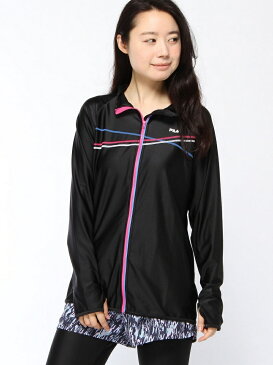 【SALE／50%OFF】FILA (W)FILA ラッシュガード ニッキー スポーツ/水着 スポーツウェア ブラック ホワイト ピンク