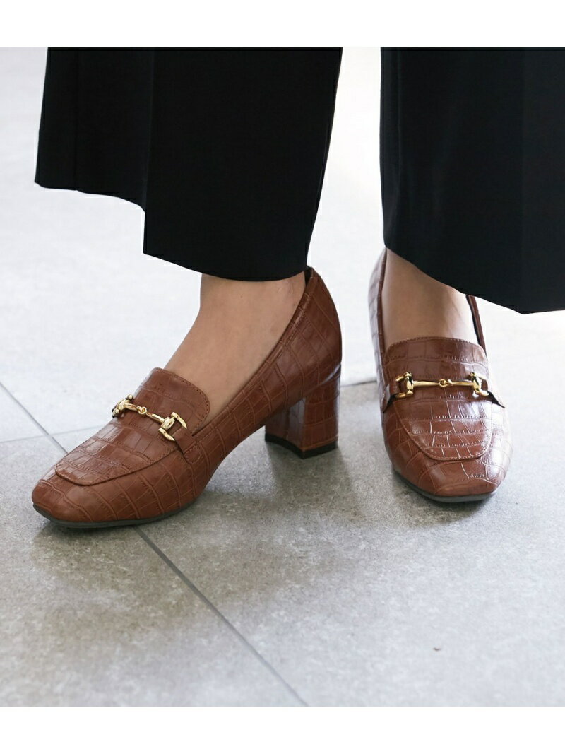 【SALE／30%OFF】Juze 【HARUTA*Juze】スクエアトゥビットヒールローファー ビス シューズ・靴 パンプス ブラウン ブラック【送料無料】のサムネイル