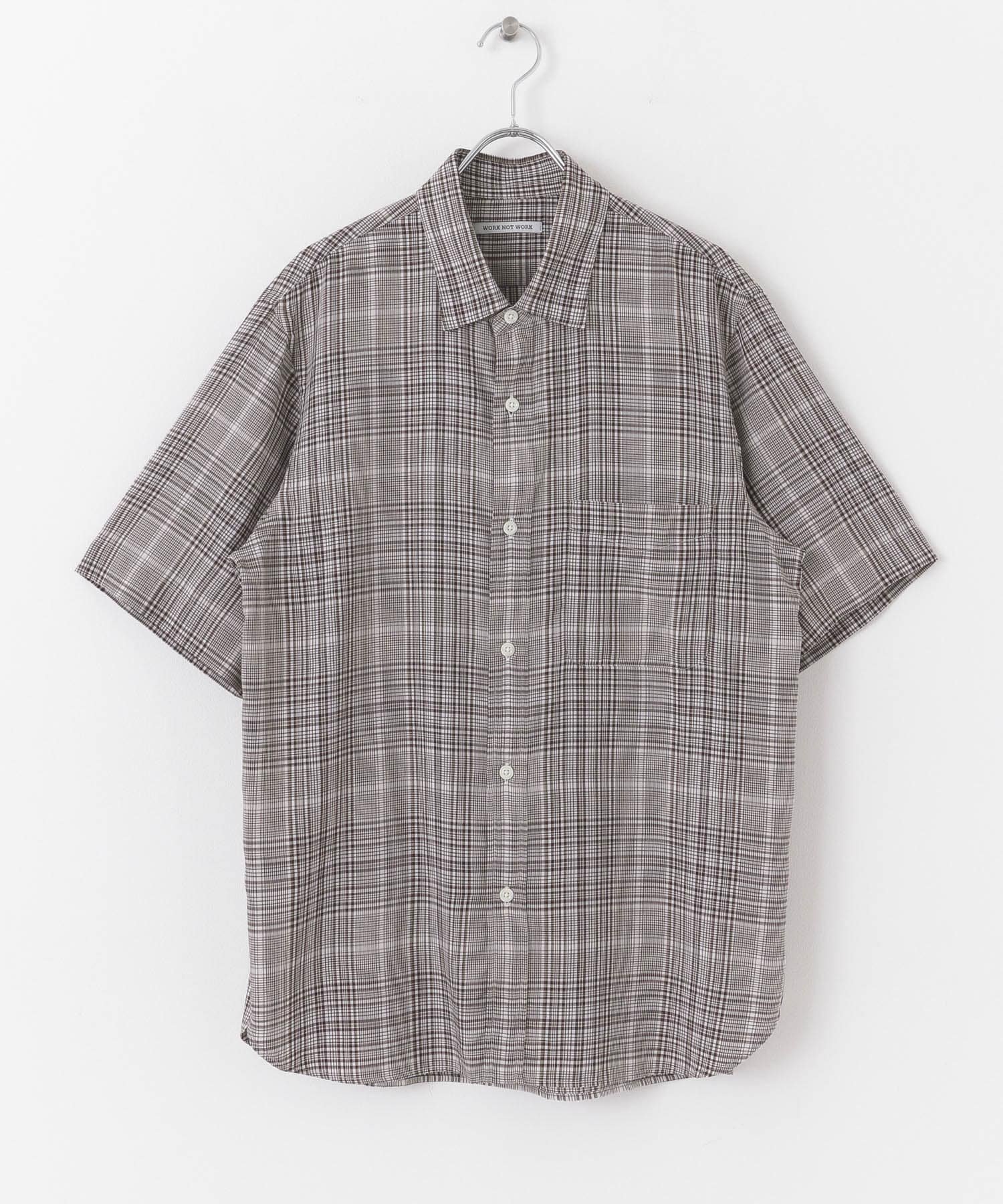 【SALE／50%OFF】URBAN RESEARCH WORK NOT WORK Checked Viera Shirts アーバンリサーチ トップス シャツ・ブラウス ホワイト ブラウン【送料無料】