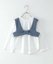 【SALE/50%OFF】ikka 2WAYニットソービスチェアンサンブル(120~160cm) イッカ トップス カットソー・Tシャツ ブルー ベージュ
