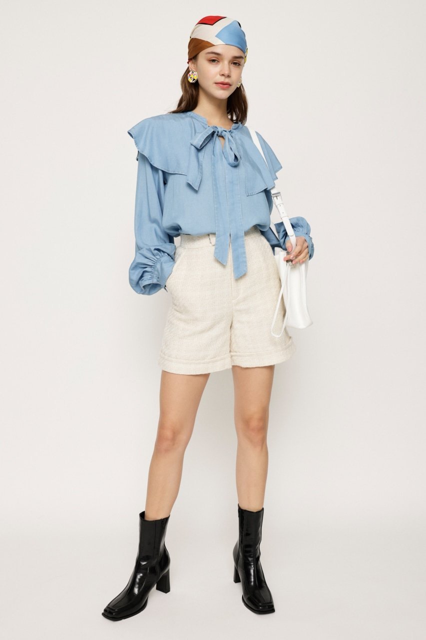SLY SPRING TWEED ショートパンツ スライ パンツ その他のパンツ ホワイト