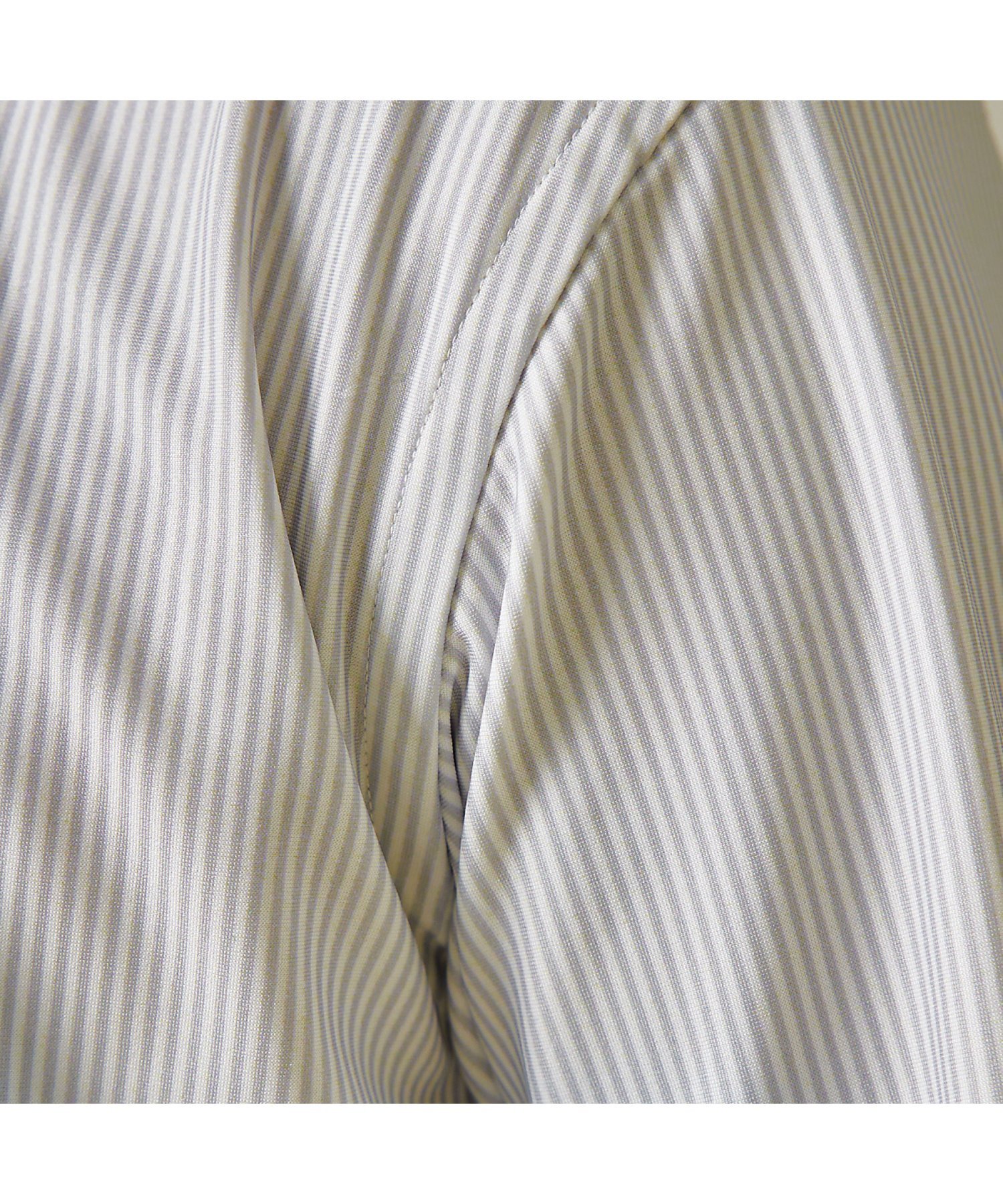 【FLEX SHIRTS】マルチストレッチ ナローストライプ シャツ アバハウス トップス シャツ・ブラウス グレー ネイビー