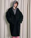 MAISON SPECIAL Cut-off Tweed Overcoat メゾンスペシャル ジャケット・アウター ステンカラーコート ブラック グリーン ベージュ【送料無料】