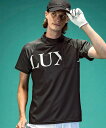 【SALE/57%OFF】LUXEAKMPLUS (M)LUXEAKMPLUS/ゴルフ 配色ロゴ半袖モックネックTシャツ シフォン トップス カットソー・Tシャツ ブラック ホワイト【送料無料】