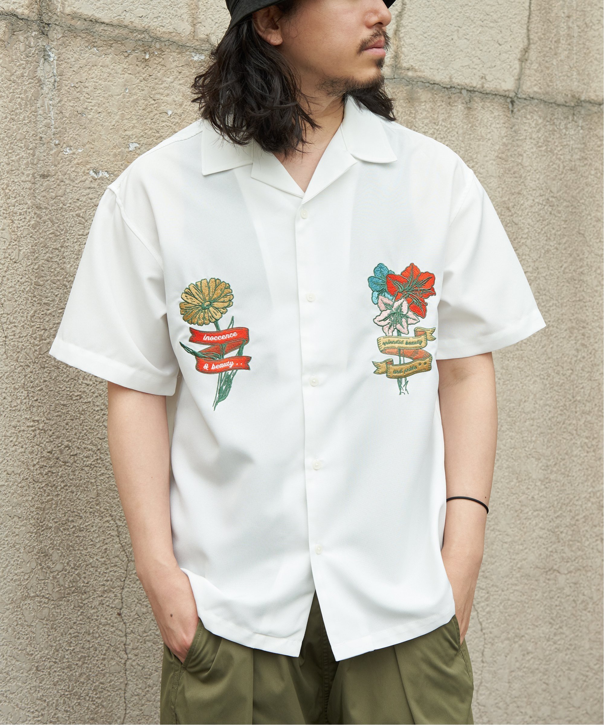 メンズ半袖花柄刺繍シャツトップス夏おしゃれ 楽天市場】花刺繍 袖(メンズファッション)の通販