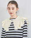 【SALE/50%OFF】UNITED ARROWS ニット フリルカラー/付け襟 ユナイテッドアローズ アウトレット ファッション雑貨 付け襟 ブラック ホワ...
