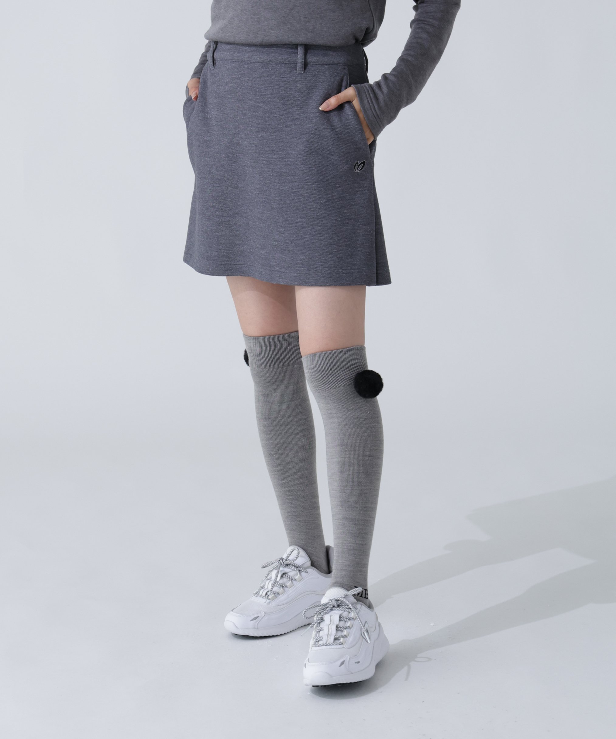 MASTER BUNNY EDITION 鹿の子ダンボールスカート マスターバニーエディション スカート その他のスカート ホワイト ブラック グレー【送料無料】