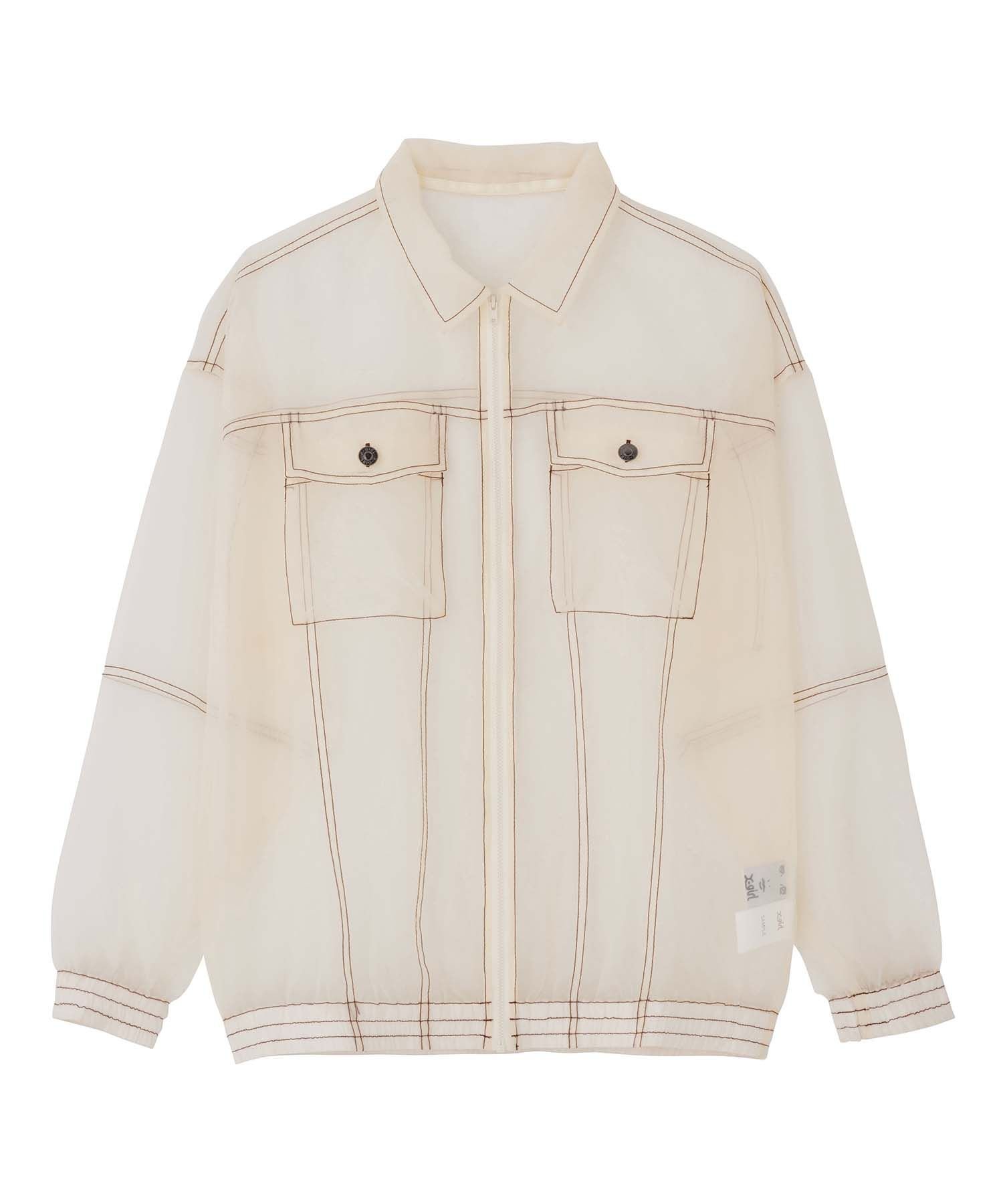 X-girl SHEER JACKET エックスガール ジャケット・アウター その他のジャケット・アウター ブラック ホワイト ネイビー