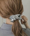 【SALE/50%OFF】SMELLY フェイクレザーローズシュシュ スメリー ヘアアクセサリー ヘアゴム ブラック