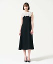 【SALE/50%OFF】GRACE CONTINENTAL 刺繍カラー付ドレス グレースコンチネンタル ワンピース・ドレス ドレス ブラック【送料無料】