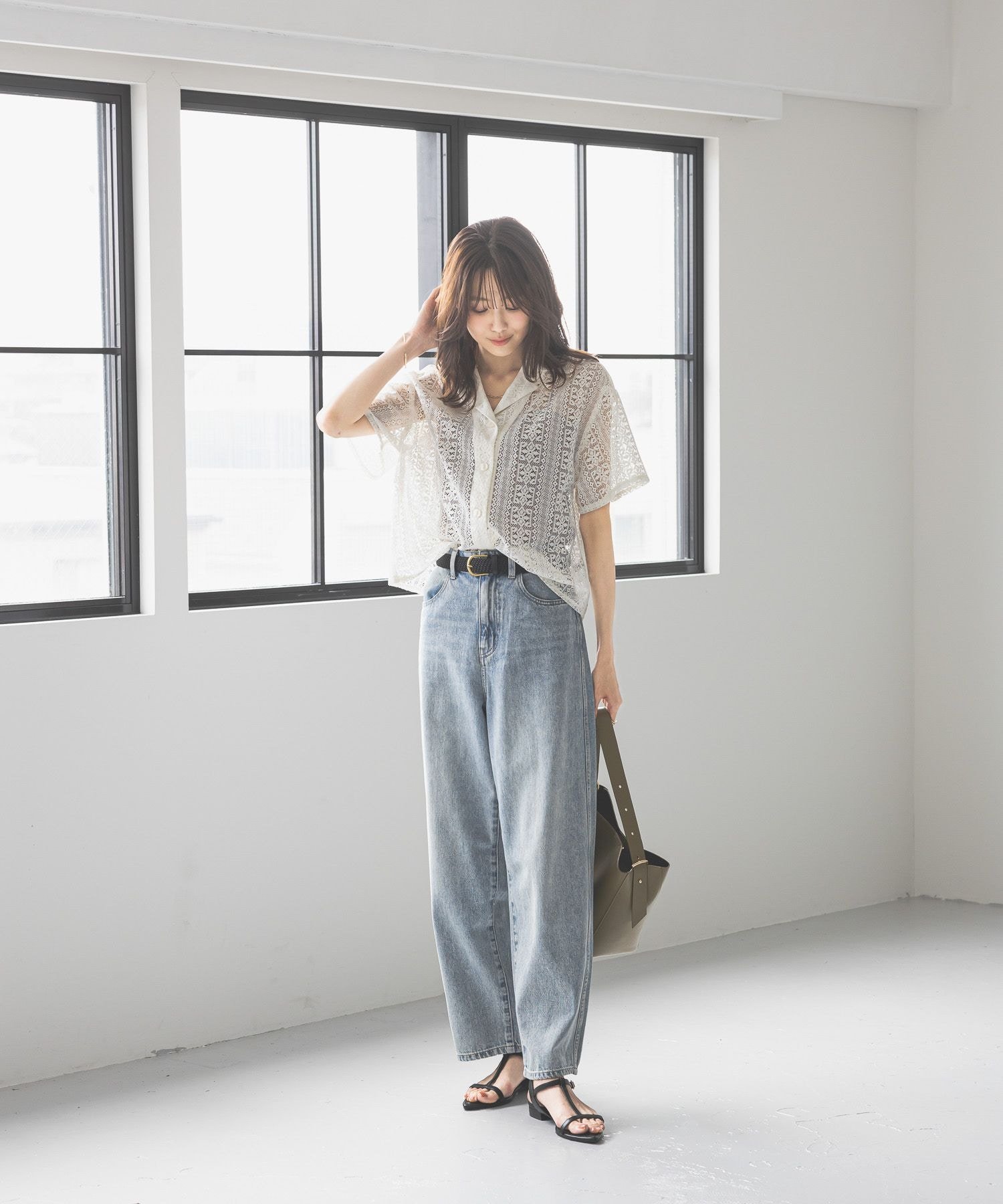 GLOBAL WORK ストレッチメッシュベルト/423371 グローバルワーク ファッション雑貨 ベルト ブラウン ブラック stylife-15140725 Rakuten Fashion サンプル画像3