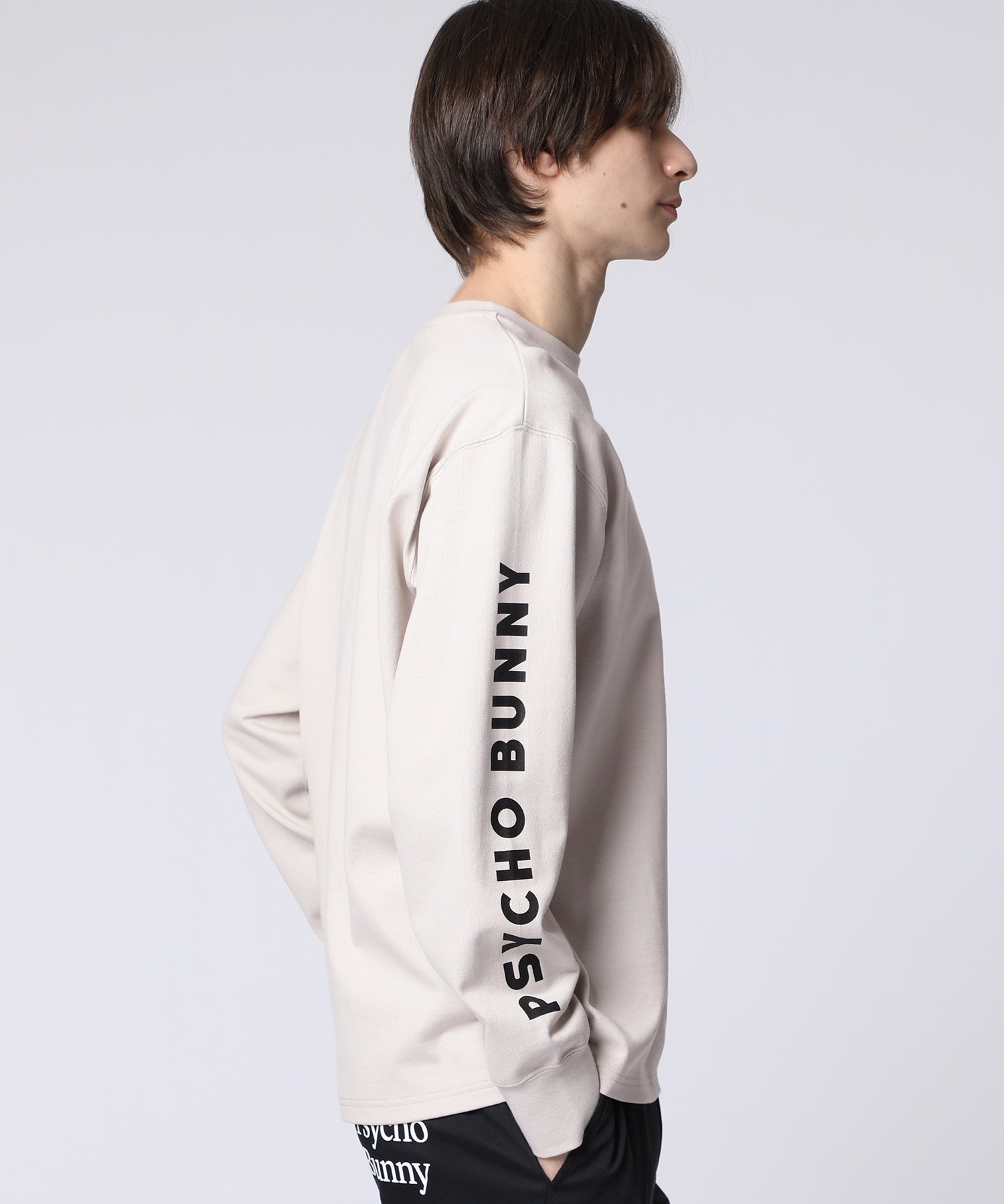 Psycho Bunny 3BUNNYアームロゴ ロングスリーブTシャツ サイコバニー トップス カットソー・Tシャツ ブラック【送料無料】