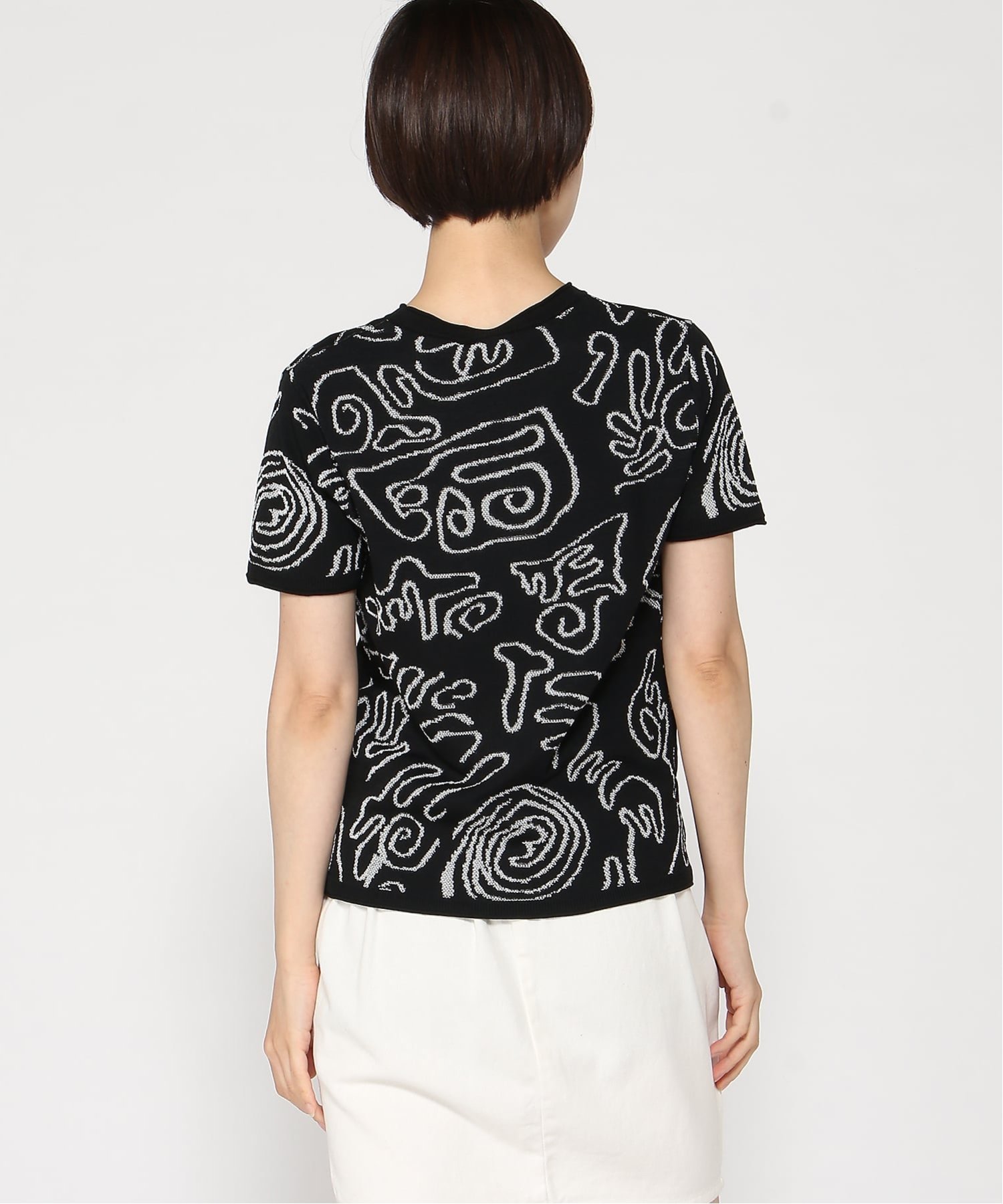 プリントTシャツ デシグアル トップス カットソー・Tシャツ ブラック