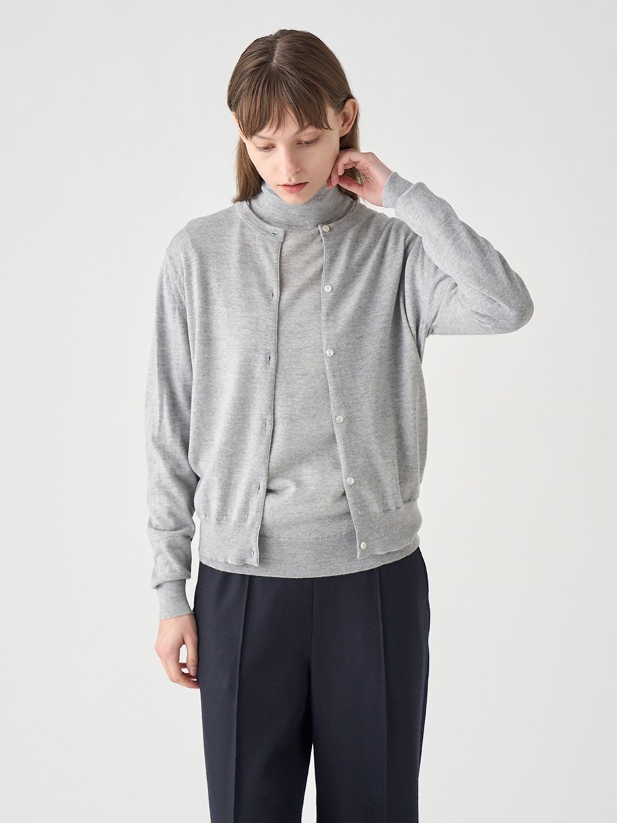 クルーネック長袖ニットカーディガン ｜ A4670 ｜ 30G COMMON FIT ジョンスメドレー トップス ニット