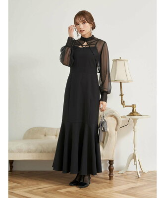 【SALE/30%OFF】earth music&ecology SET2点シアーボレロ+キャミワンピース アースミュージック&エコロジー ワンピース・ドレス ワンピース ブラック ブルー ピンク【送料無料】