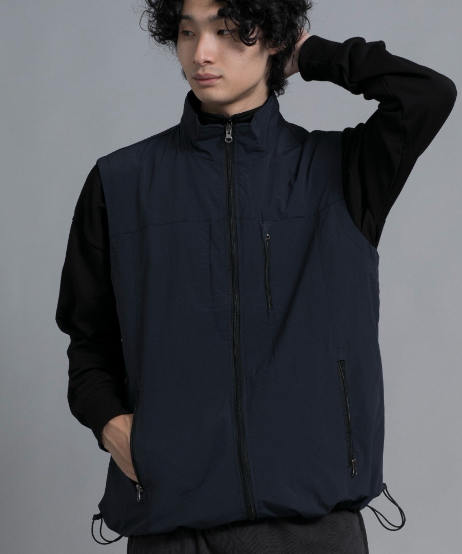 【SALE／20%OFF】aimoha MENS aimoha MEN/ Stylish Active Vest アイモハ トップス ベスト・ジレ グリーン ベージュ グレー ネイビー