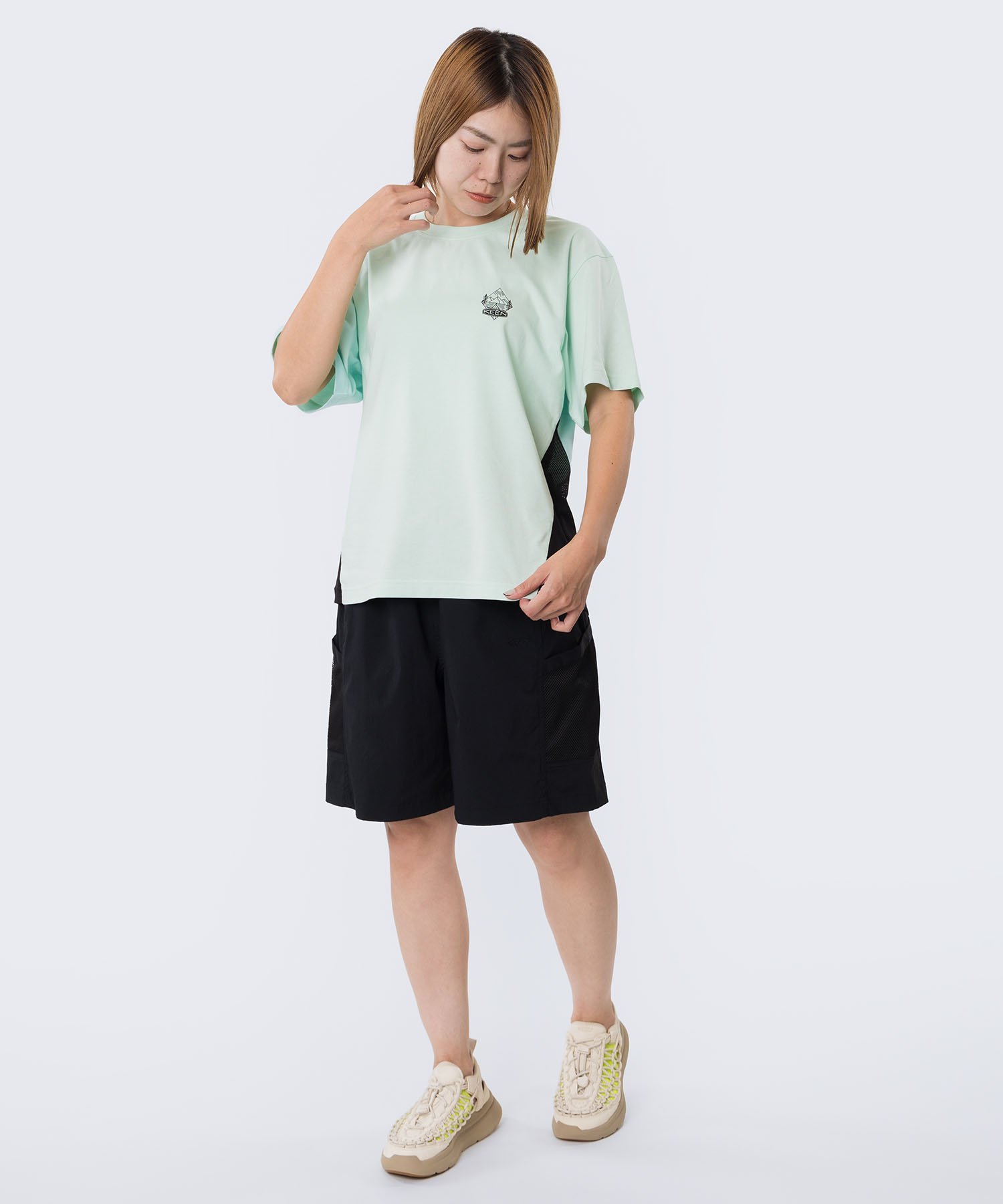 【SALE／30%OFF】KEEN NICE MINT MESH TEE ユニセックス ナイス ミント メッシュ ティー キーン トップス カットソー・Tシャツ グリーン【送料無料】