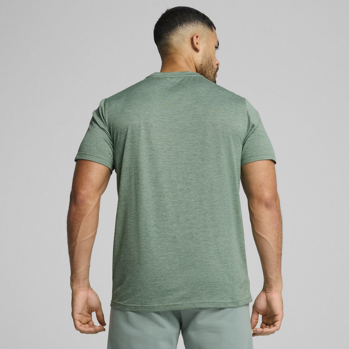 【SALE／30%OFF】PUMA メンズ トレーニング TAD エッセンシャル ヘザー キャット 半袖 Tシャツ プーマ トップス カットソー・Tシャツ グリーン