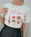 【SALE/30%OFF】MAJESTIC LEGON スイートモチーフTシャツ マジェスティックレゴン トップス カットソー・Tシャツ レッド ブルー