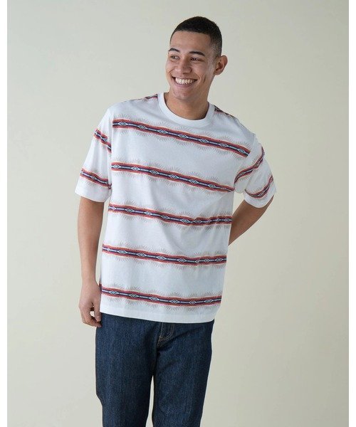 GSC MENS SELECT PENDLETON/ペンドルトン Jacquard Tee (MENS) ゴースローキャラバン トップス カットソー・Tシャツ ブラック ホワイト【送料無料】