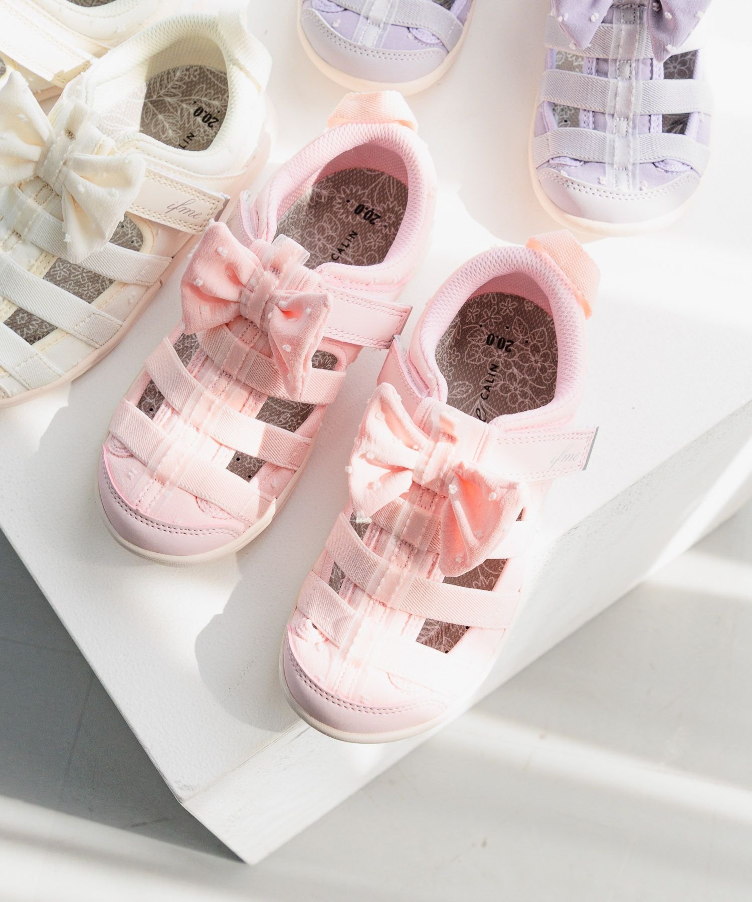 BAYFLOW 【IFME(イフミー)】リボンウォーターシューズ[17cm-21cm](KIDS) ベイフロー シューズ・靴 サンダル パープル ピンク ホワイト【送料無料】のサムネイル