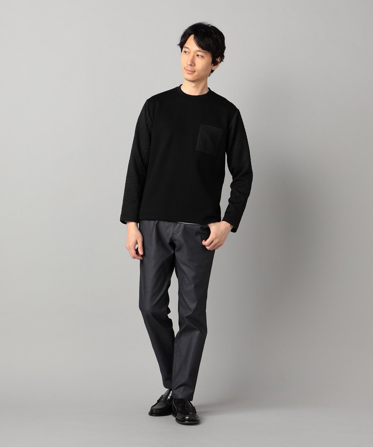 ドビーストレッチ 5ポケットパンツ コムサメン パンツ その他のパンツ グレー