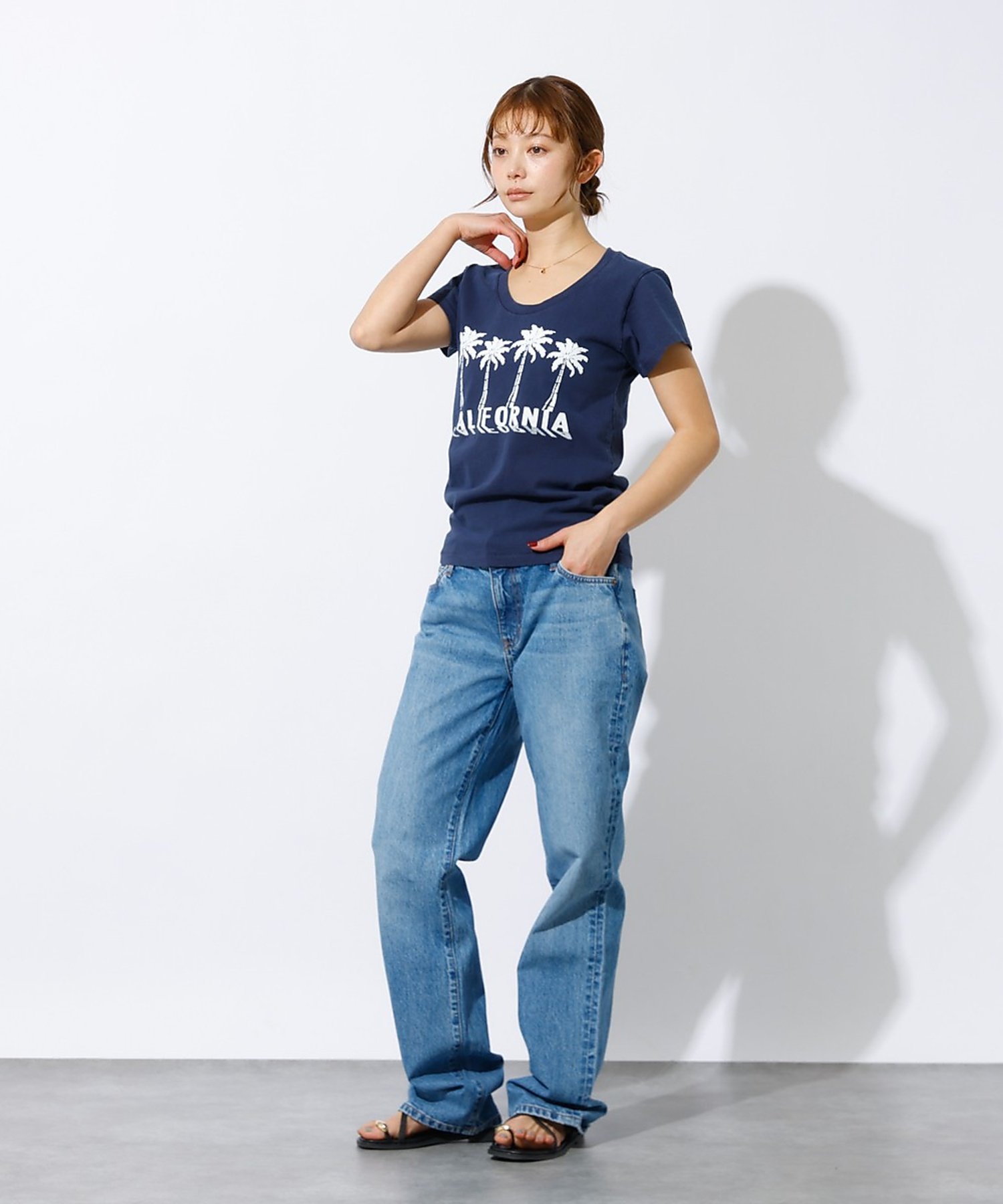 Rouge vif la cle 【GUESS JEANS/ゲスジーンズ】GJ MIDRISE STRAIGHT/ ルージュ・ヴィフ ラクレ パンツ ジーンズ・デニムパンツ ブルー