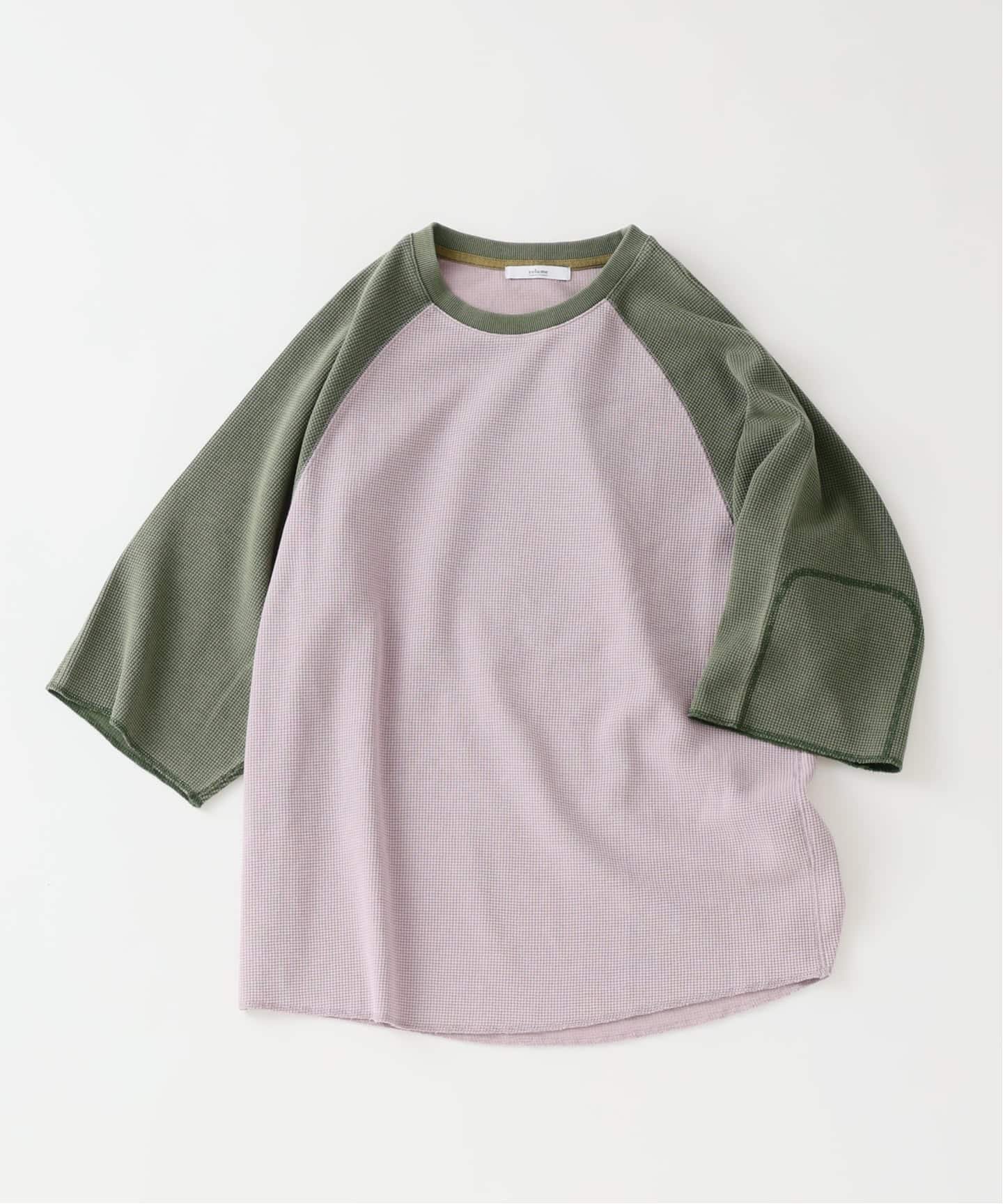 JOURNAL STANDARD relume フェードワッフル ラグランTシャツ ジャーナル スタンダード レリューム トップス カットソー・Tシャツ グリーン ブルー ブラック