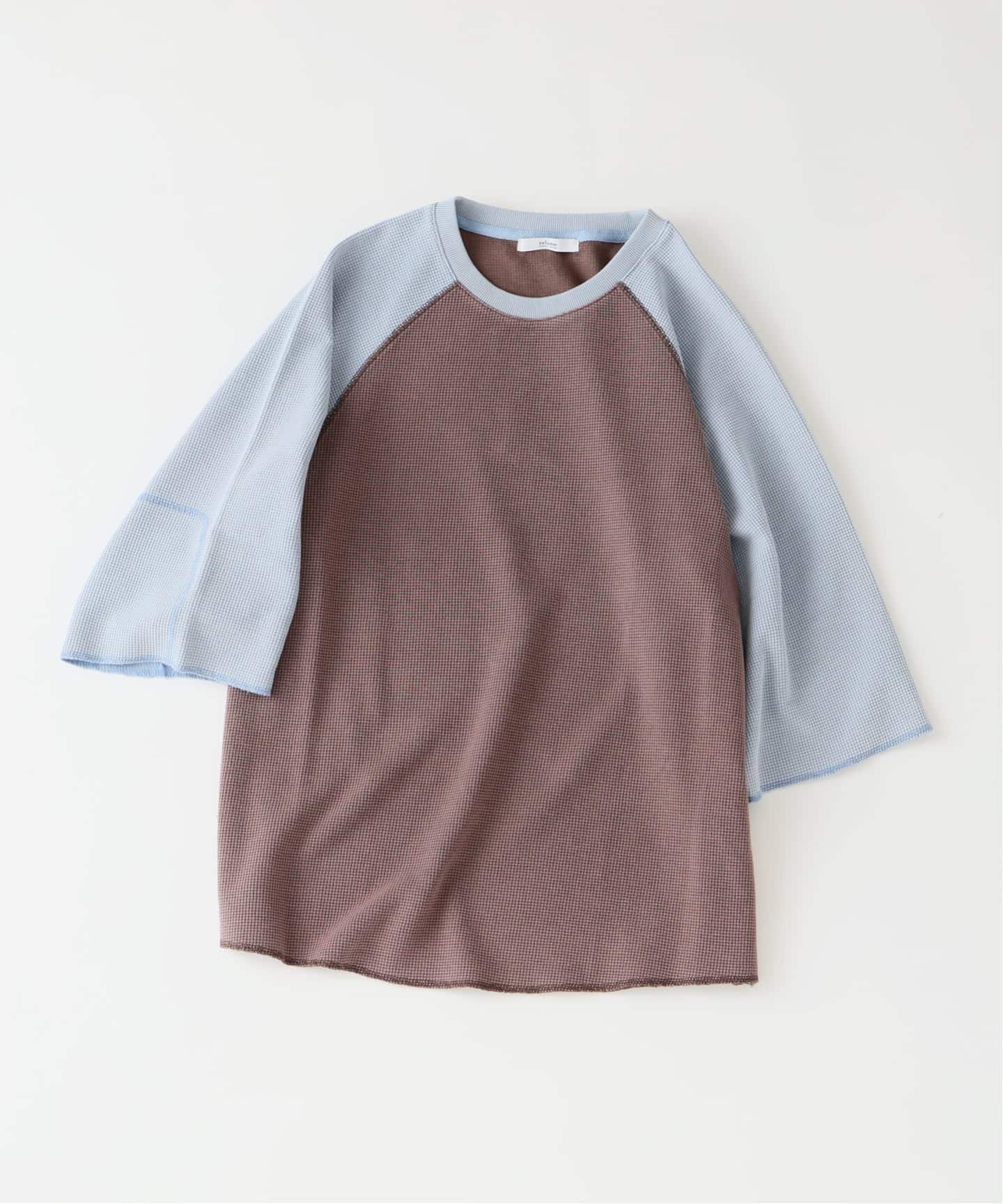 JOURNAL STANDARD relume フェードワッフル ラグランTシャツ ジャーナル スタンダード レリューム トップス カットソー・Tシャツ グリーン ブルー ブラック