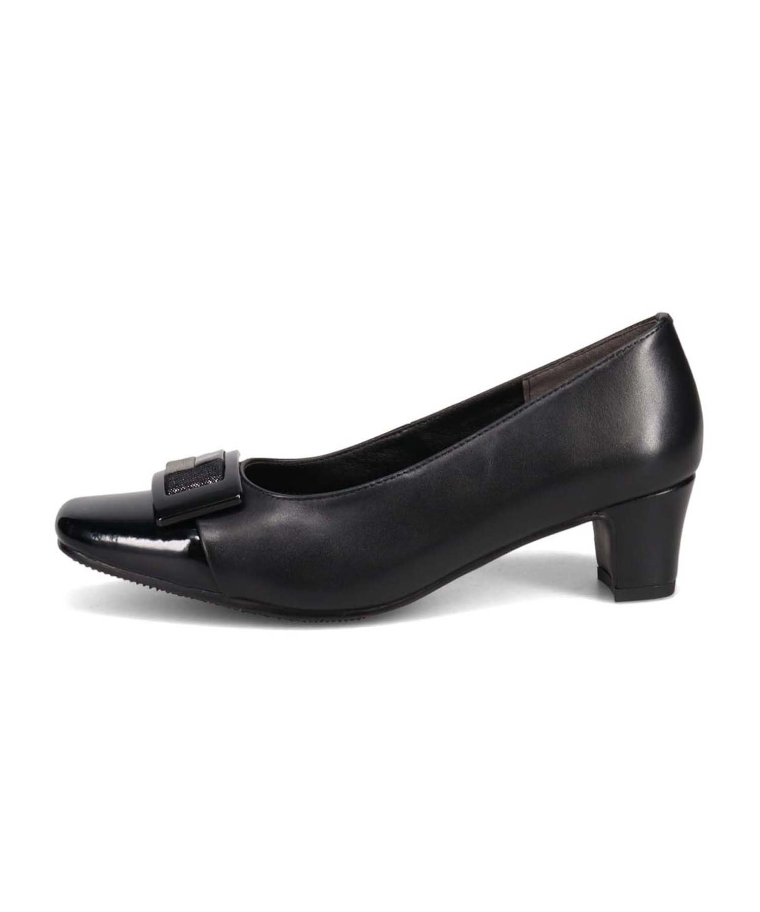 HIROKO KOSHINO HIROKO KOSHINO バックル飾り付き デザインパンプス HKL7502 マドラス シューズ・靴 パンプス ブラック【送料無料】