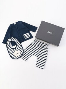 SHIPS KIDS SHIPS KIDS:ロングスリーブ ギフトセット シップス マタニティウェア・ベビー用品 ベビーギフト ネイビー レッド【送料無料】