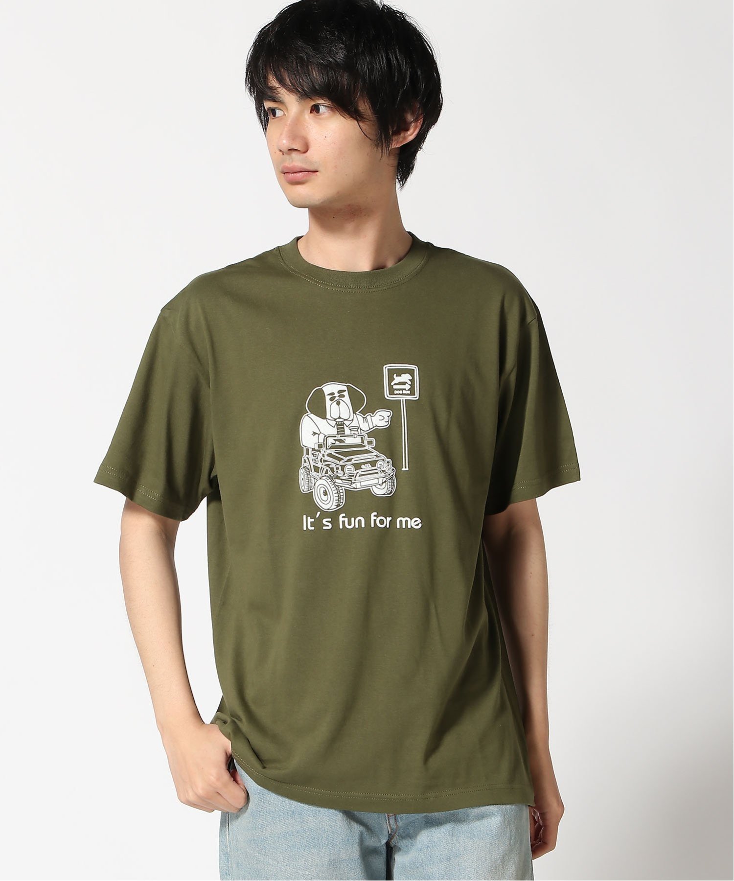 gym master gym master/(U)5.6oz Its fun for me Tee ジムマスター トップス カットソー・Tシャツ ベージュ ホワイト ネイビー ブラック グリーン
