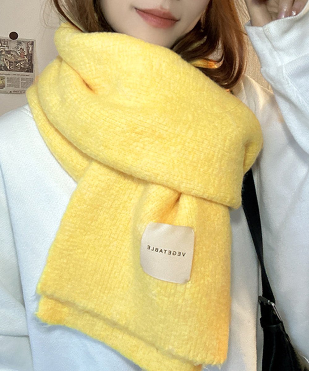 【SALE／34%OFF】miniministore ニットマフラーカシミア風ネックウォーマー ミニミニストア ファッション雑貨 マフラー・ストール・ネックウォーマー ピンク ホワイト イエロー グリーン ベージュ ブラック ブルー ブラウン グレー カーキグリーン