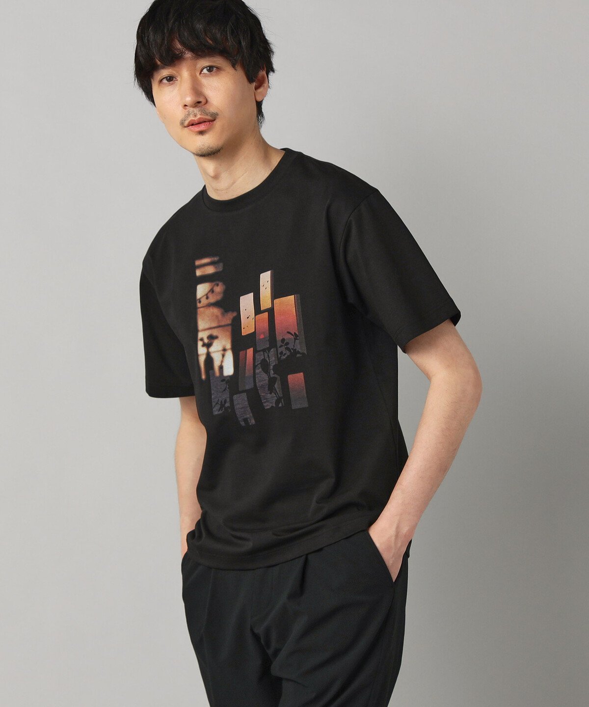 【SALE／30%OFF】COMME CA MEN 【 遮熱・抗菌・防臭】プリントTシャツ コムサメン トップス カットソー・Tシャツ ホワイト グレー ベージュ ブラック【送料無料】