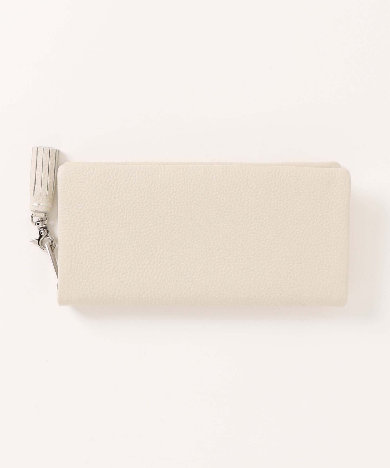 【SALE／7%OFF】BEAURE BEAURE/タッセル付きカウレザーラウンドジップ長財布/B-0003 セットアップセブン 財布・ポーチ・ケース 財布 ホワイト【送料無料】