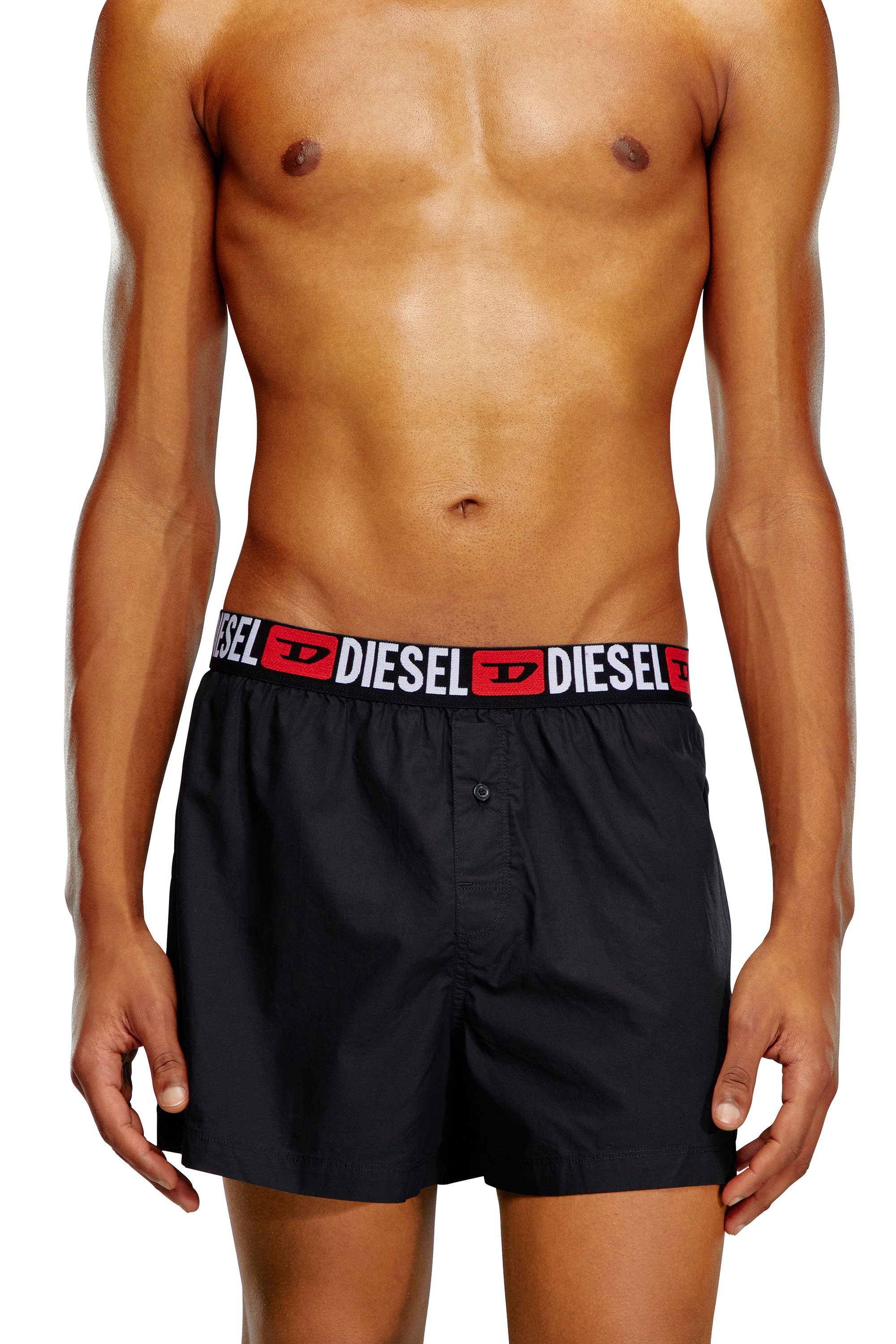 ディーゼル DIESEL メンズ トランクス アンダーウェア 2パック ディーゼル インナー・ルームウェア ボクサーパンツ・トランクス ブラック グリーン【送料無料】