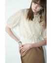 LHP CLANE/クラネ/VINTAGE LACE MINI PUFF CARDIGAN/カーディガン エルエイチピー トップス カーディガン ホワイト【送料無料】