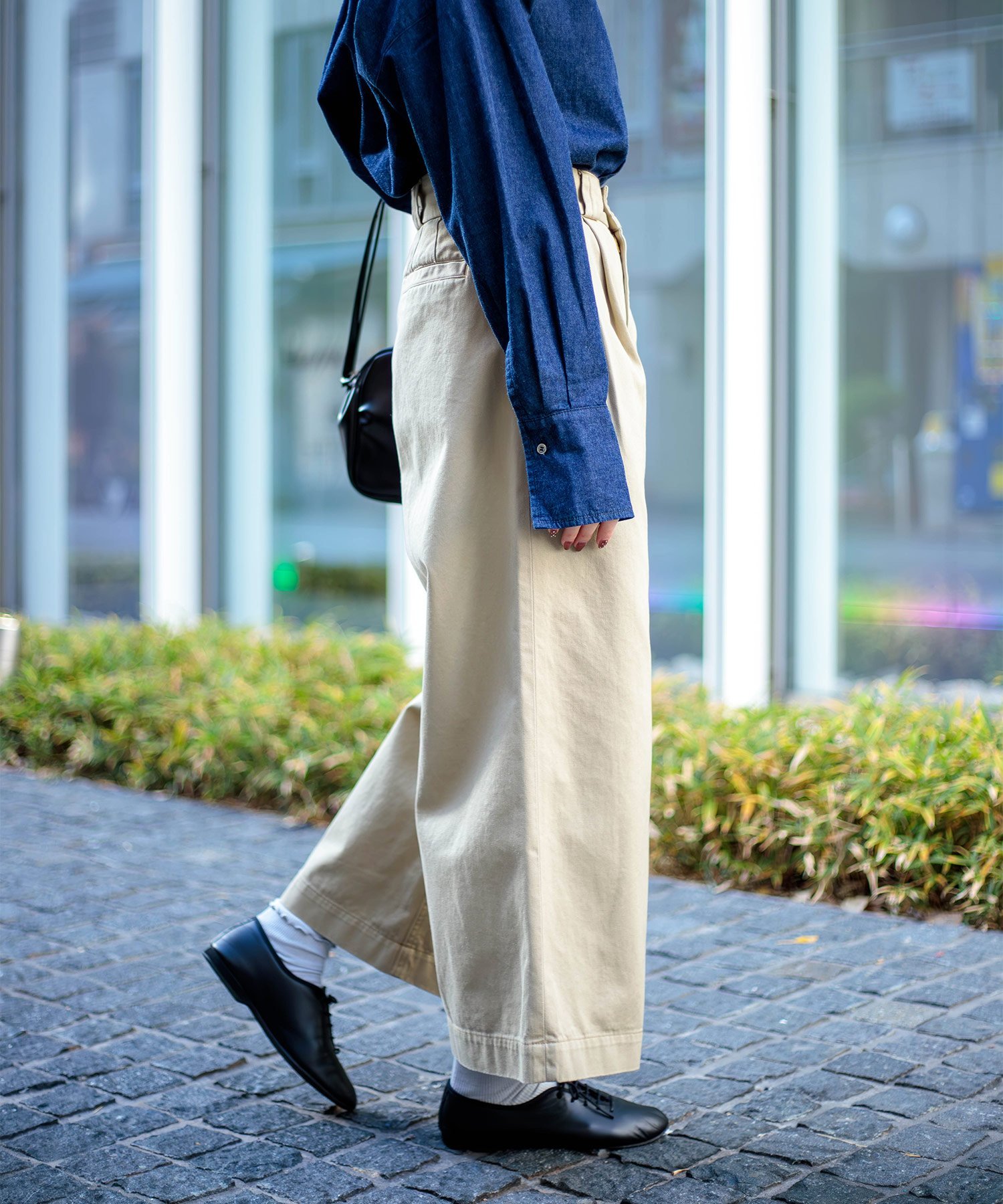 . ウエポン キュロットパンツ ドミンゴ パンツ チノパンツ ベージュ
