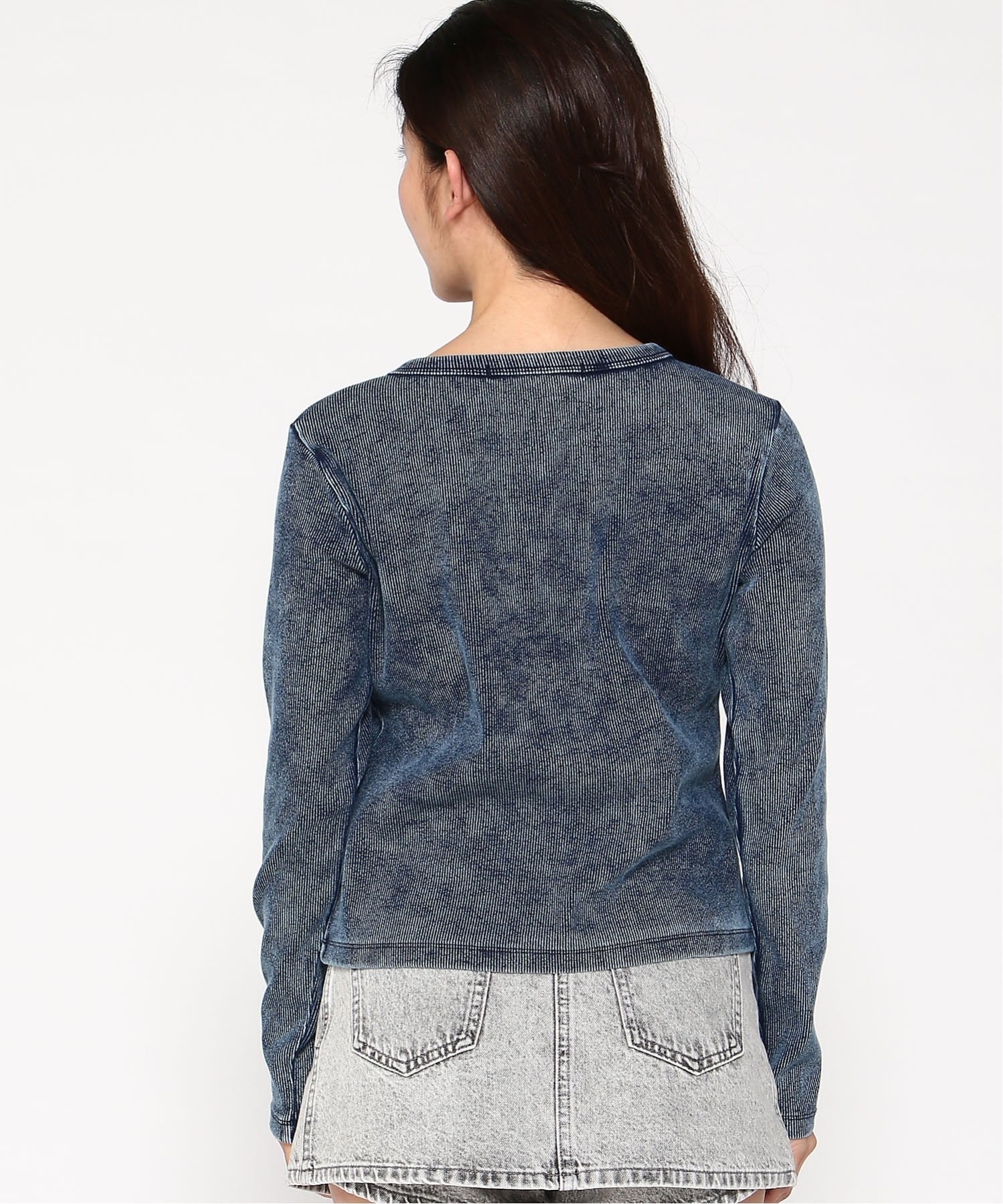 GUESS カーディガン (W)LADIES' Knit Cardigan ゲス トップス カーディガン ネイビー