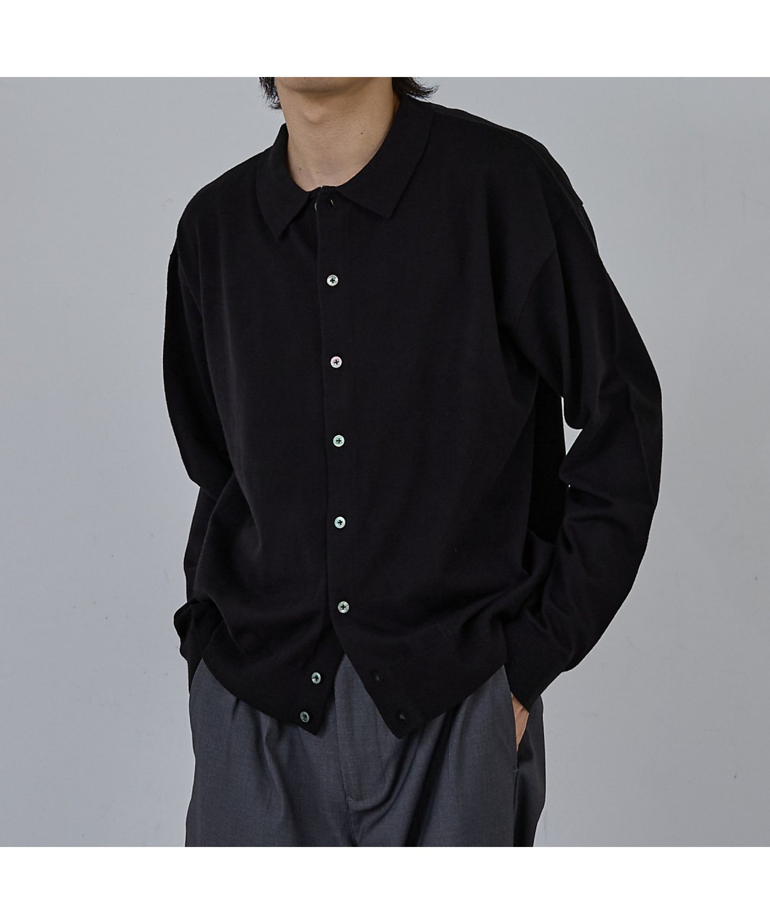 ABAHOUSE LASTWORD 【AH ABAHOUSE】カシミヤタッチ ニットシャツカーディガン アバハウス トップス ニット ブラウン ネイビー グレー...